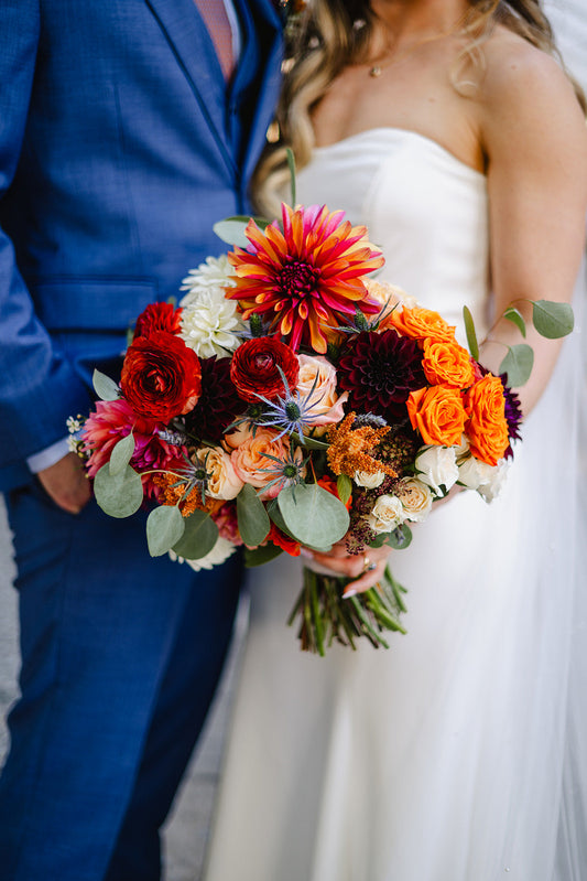 Colorful Fall Florals for an Herb Lyceum Wedding